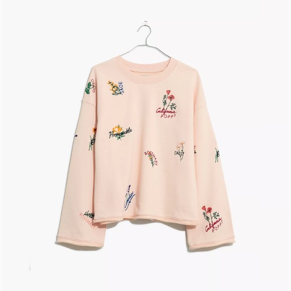 Madewell Sweaters - *RARE* Brand New Madewell Botanical Flower Plant Embroidered Sweater